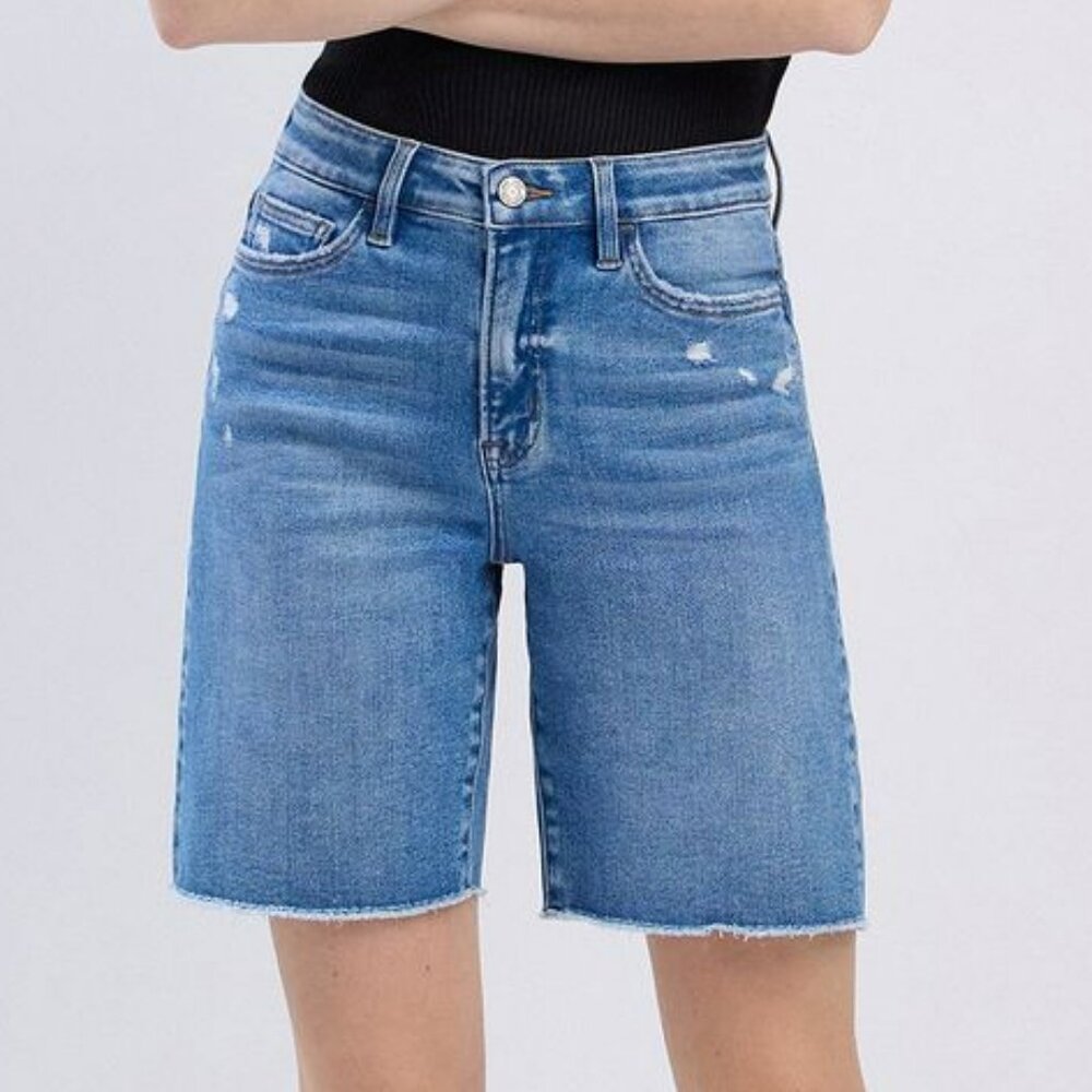 NWT Vervet by Flying Monkey High Rise Raw Hem Bermuda Shorts – Valour